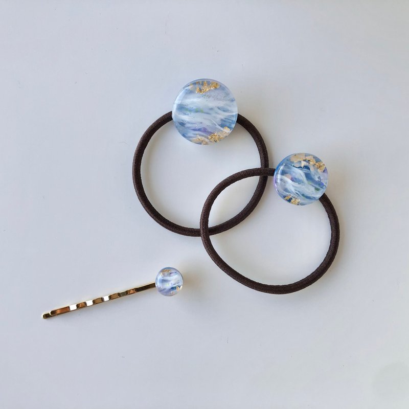 Resin Gemstone Hair Accessories【Dreamwalking】 - Hair Accessories - Resin Blue