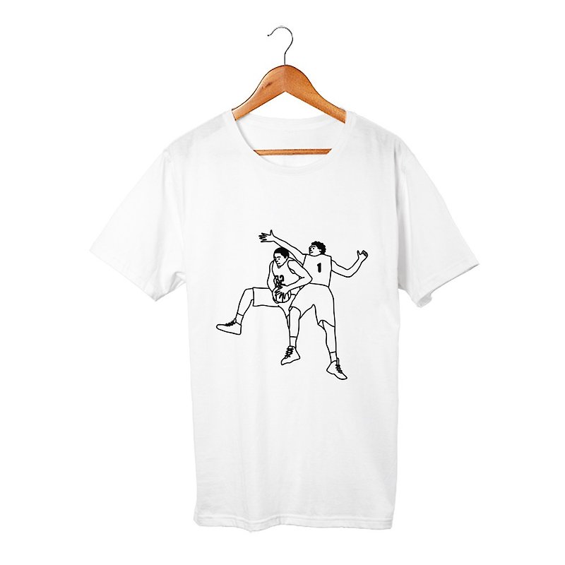 Basketball T-shirt - Men's T-Shirts & Tops - Cotton & Hemp White