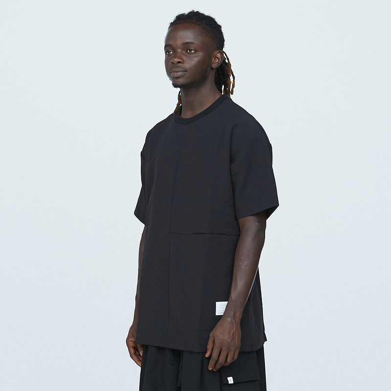 【IONxSOP】Functional tailoring Tee black - Men's T-Shirts & Tops - Polyester Black
