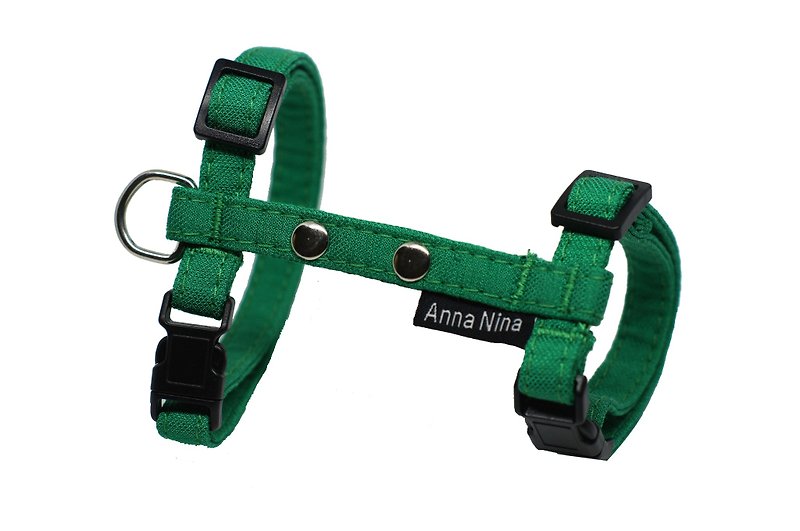 [AnnaNina] pet chest back cat rabbit fit type chest strap green grass green fast buckle leash - Clothing & Accessories - Cotton & Hemp 