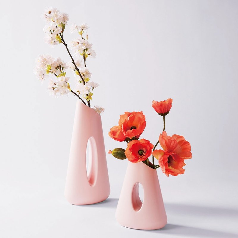 日本emo 輕量兩用花瓶花器- 粉 (500ml/1000ml) - 花瓶/花器 - 塑膠 多色