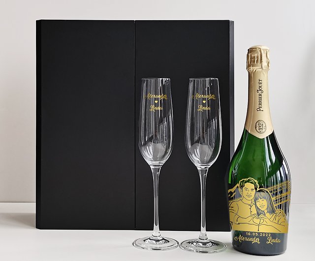 Corporate Twin Gift Box Set - Champagne Glasses
