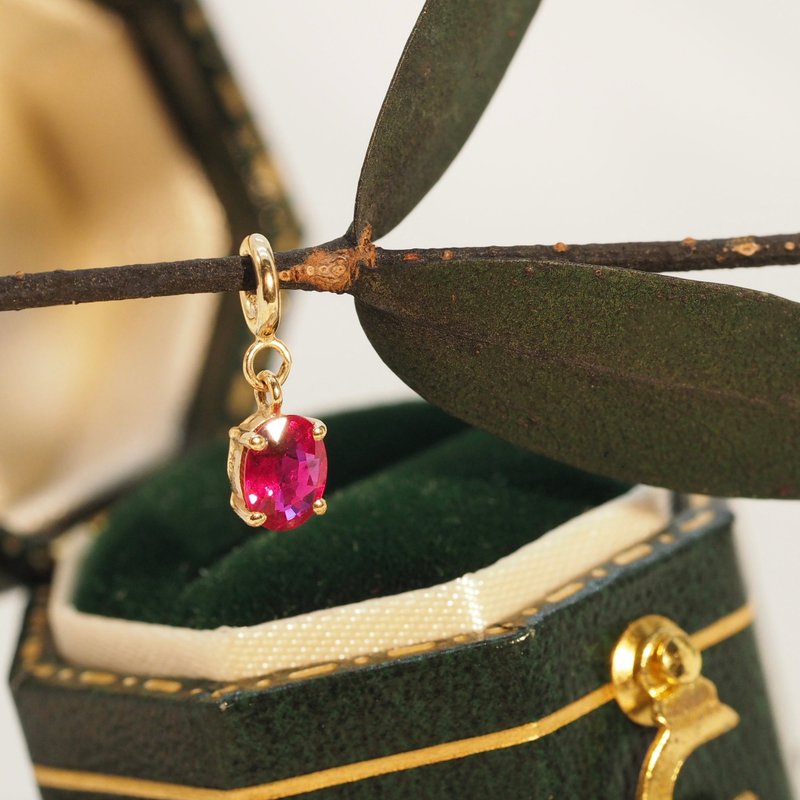 18K金紅寶石圓型吊咀 18K Gold Ruby Oval Pendant (Removable cl - 其他 - 貴金屬 