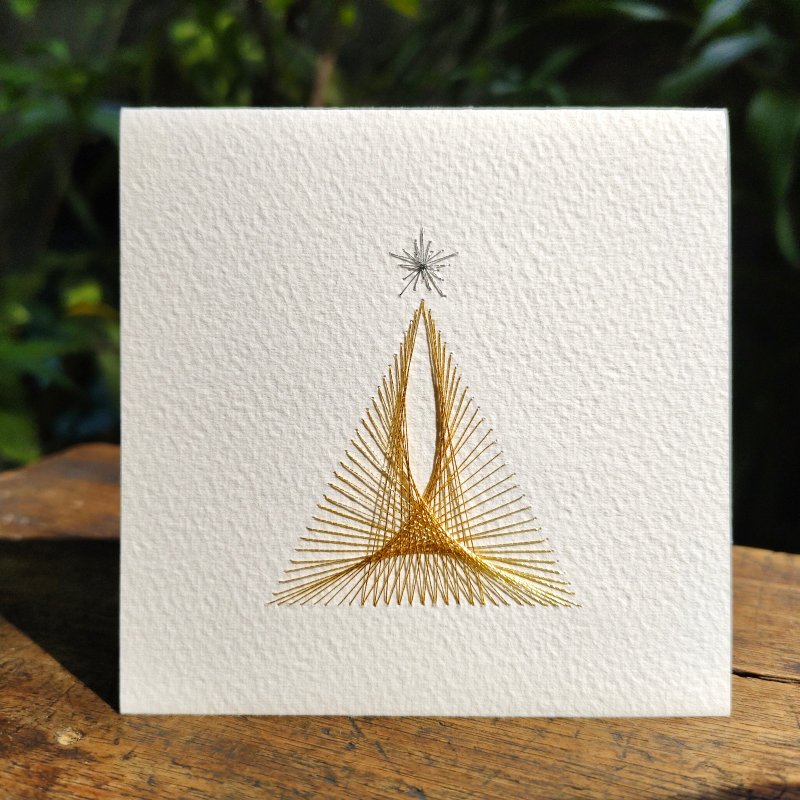 【Paper embroidery card】Christmas/New Year blessing card - Cards & Postcards - Paper 