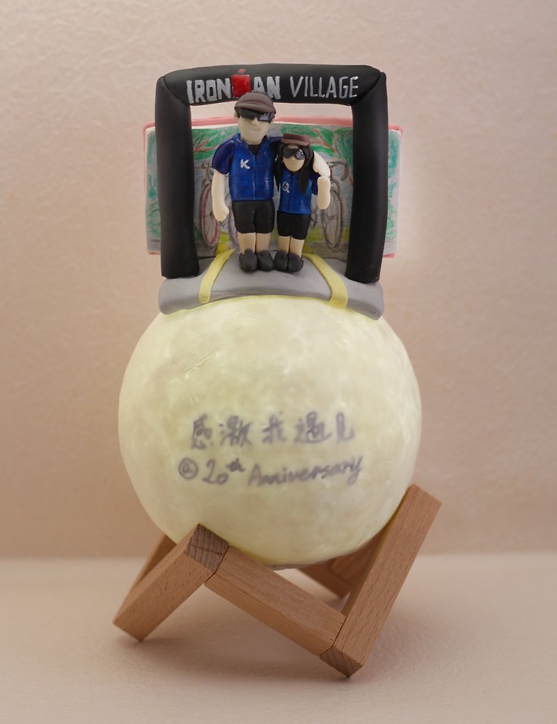 客製人像藍牙音響星球物語燈,一份永久的情人節禮物.(只寄香港) - 燈具/燈飾 - 黏土 