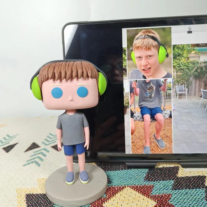 【客製化3D人像公仔】訂製手工Funko Pop男生朋友老公生日禮物 - 公仔/玩偶 - 黏土 多色