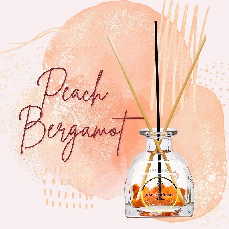 【Korea EVENDAY】Anti:B Healing Fragrance Essential Oil Diffuser Set-Peach Bergamot - น้ำหอม - แก้ว สึชมพู