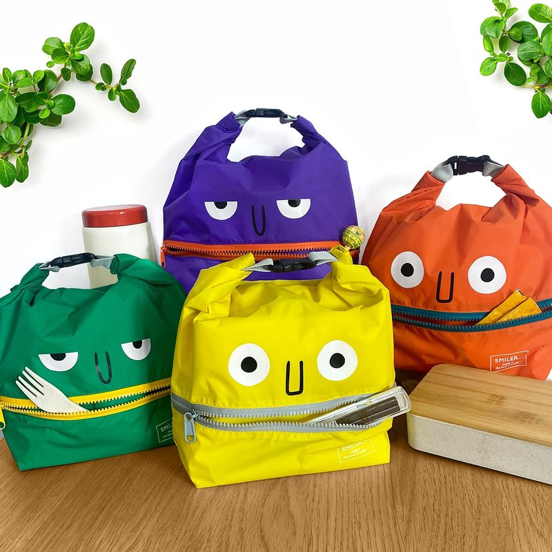 【Lunch Monster】ランチバッグ　保冷バッグ　選べる４色　撥水仕様 - 便當盒/食物袋 - 防水材質 黃色