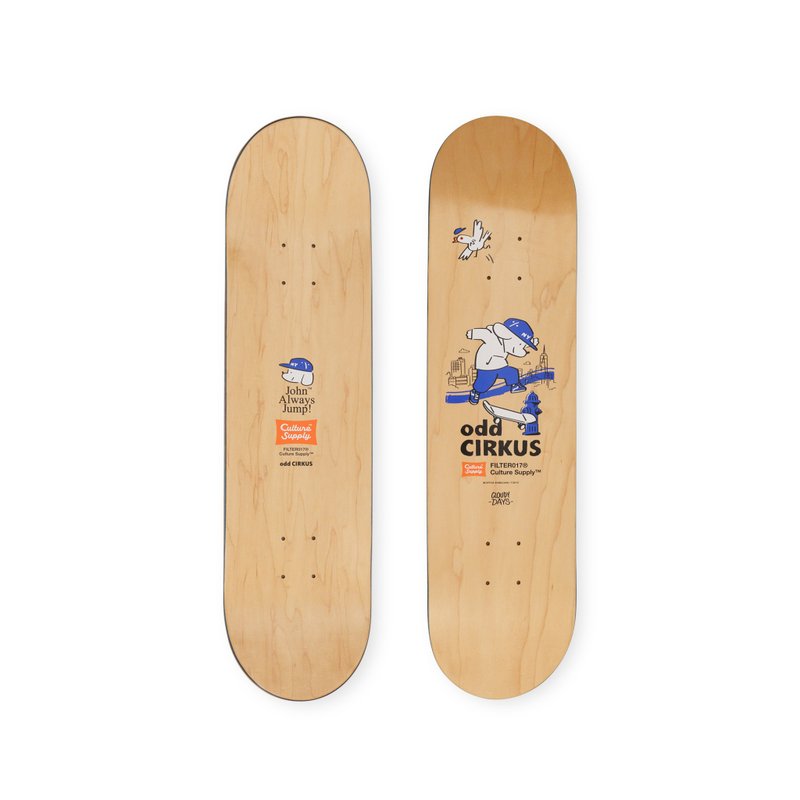 odd CIRKUS X ALWAYS JOHN 8.0/7.5 maple skateboard/urban style - Bikes & Accessories - Wood Multicolor