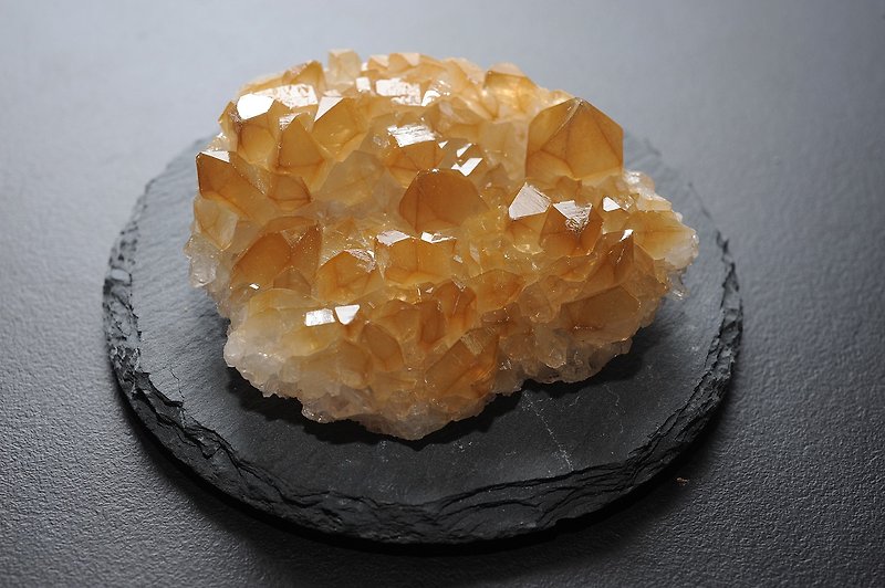 South Africa Bright Leather Citrine Cluster Lucky/Lucky/Anti-Villain y9 - Items for Display - Gemstone 