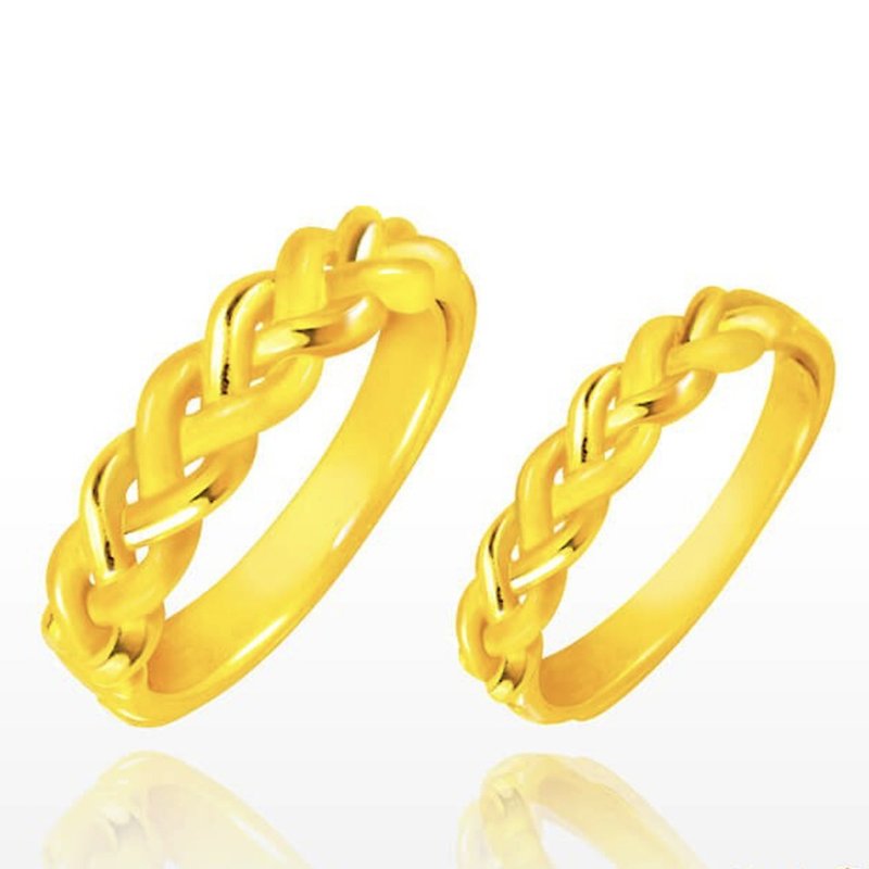 【Asian Gold Jewelry】True Love Password- Interweaving the Future- Activity Circle Gold Ring