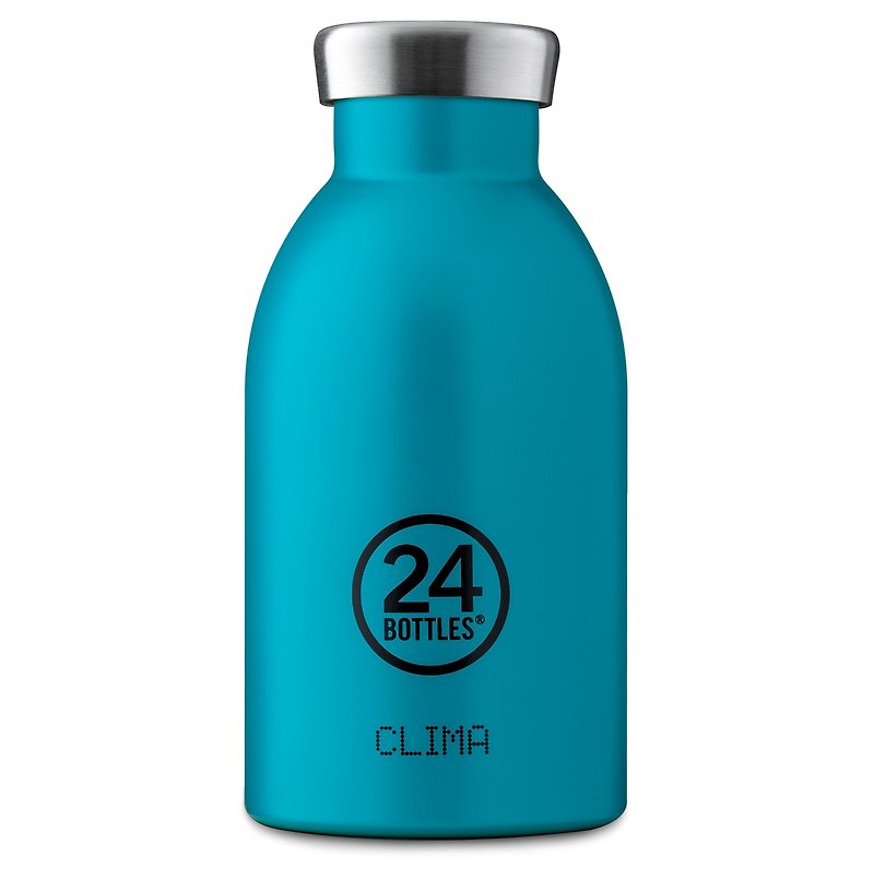 Italy 24Bottles [CLIMA Hot and Cold Insulation Series] Gulf Blue - Stainless Steel Bottle 330ml - กระบอกน้ำร้อน - โลหะ สีน้ำเงิน