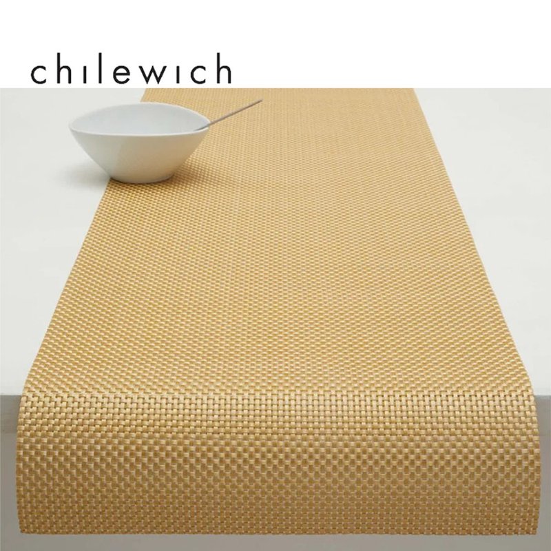 Basketweave series-table runner 36x183cm (gold/GOLD) - ผ้ารองโต๊ะ/ของตกแต่ง - พลาสติก สีแดง