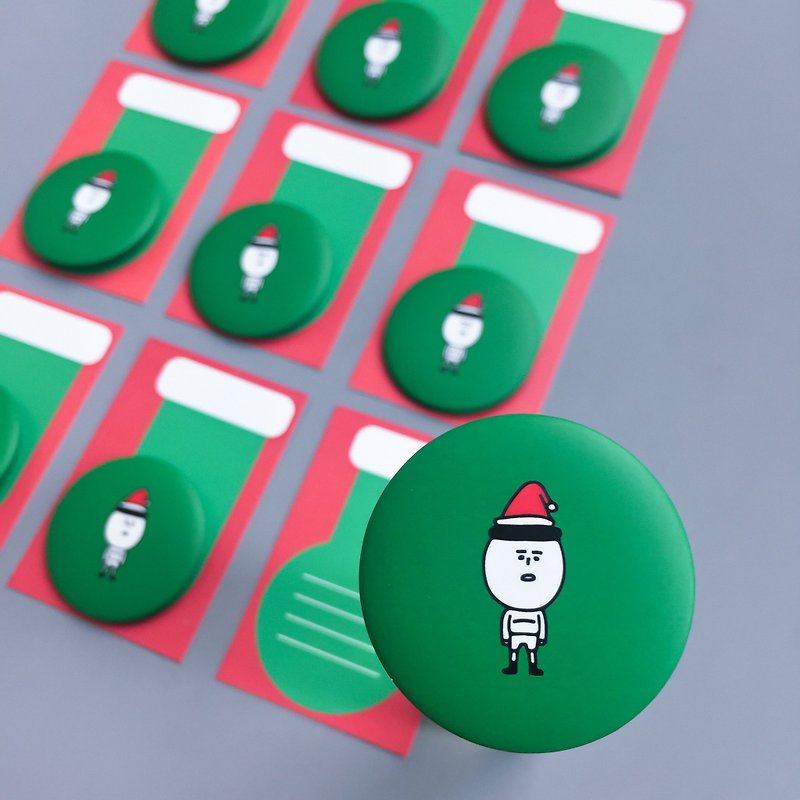 Sili Xi gift socks __ dual large badge - Badges & Pins - Plastic Green