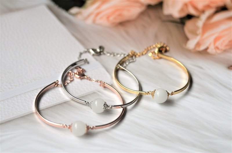 Initial Impressions - 925 Silver(Rose Gold, Gold Plated) Bracelet - Bracelets - Silver Pink