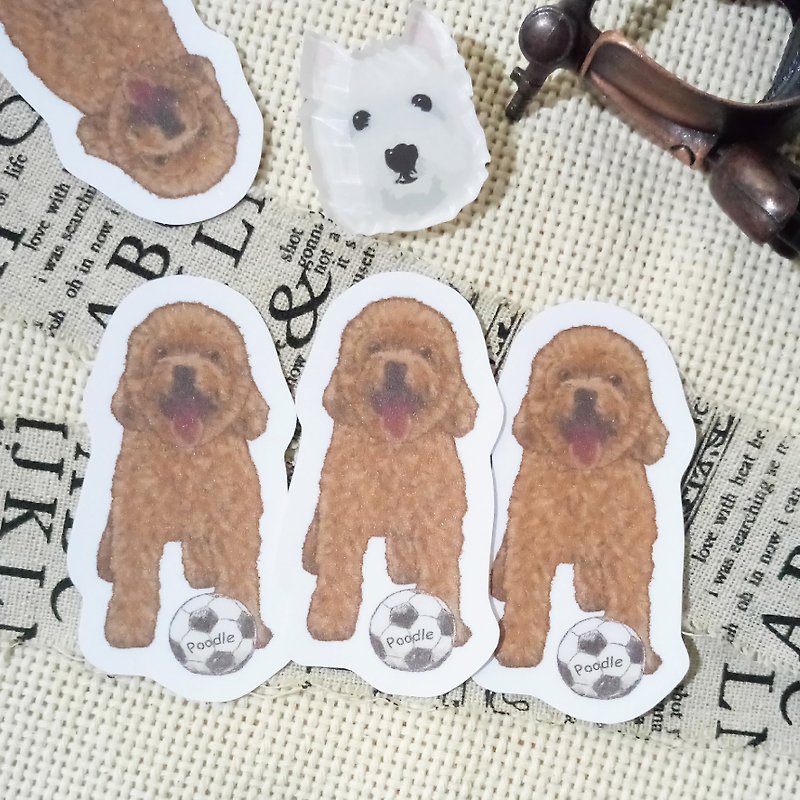 Customized - Sketch series ~ Waterproof stickers (limited to a pattern of a total of 10) (plus character) Schnauzer - Red VIP - Bomei - Sausage - Shiqi - สติกเกอร์ - วัสดุกันนำ้ 