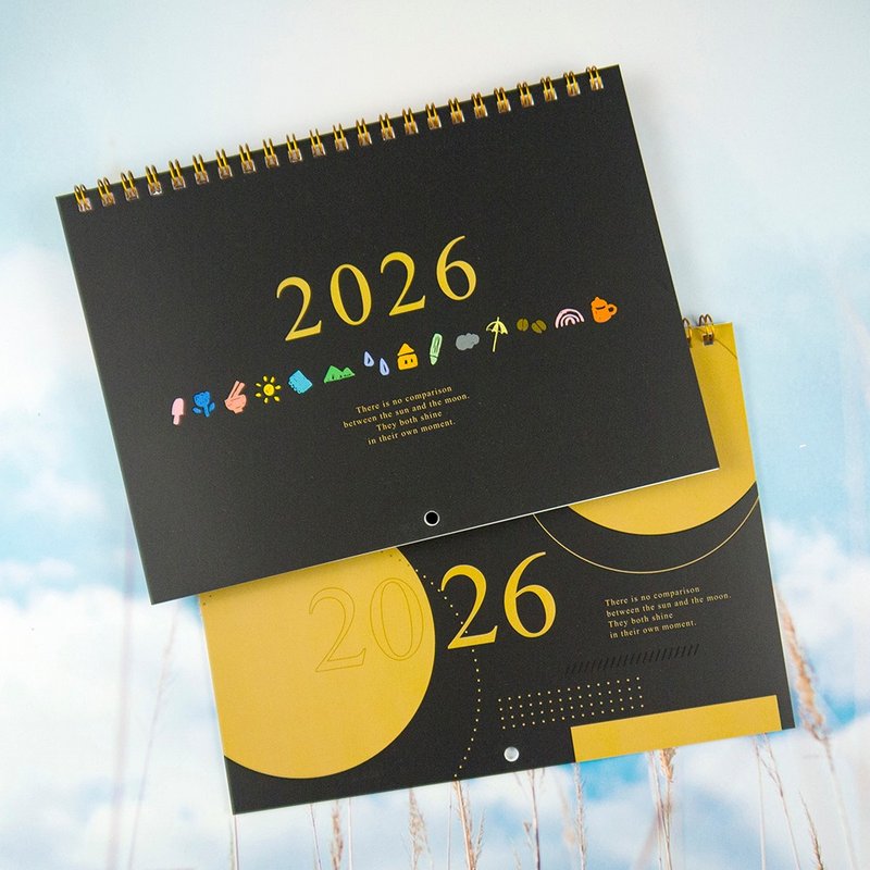 【conifer綠的事務】2026-日月有時掛曆本 - 筆記本/手帳 - 紙 多色