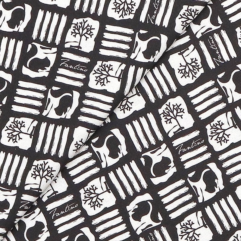 Linen fabrics (decryption of the ancient kingdom) dark night - Knitting, Embroidery, Felted Wool & Sewing - Cotton & Hemp Black