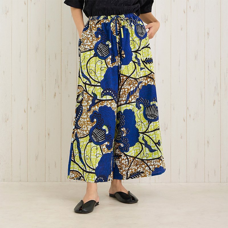 [Popular pre-order] Elegant classic casual African print wide pants (5 colors) 11724-240-07 - Women's Pants - Cotton & Hemp 