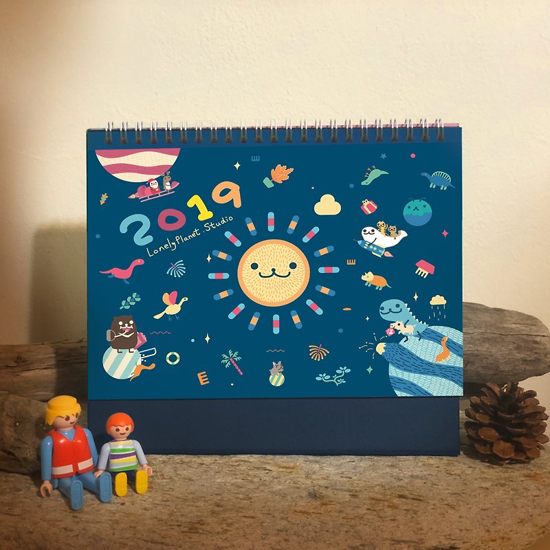 Paper Calendars Blue - Lonely Planet 2019 Sun Gonggong - Illustrator Desk Calendar