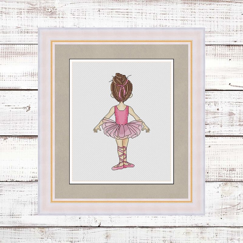 Ballerina Cross Stitch Pattern PDF, Ballet dancer Cross Stitch Pattern Modern - 手工藝教學/工具書 - 其他材質 