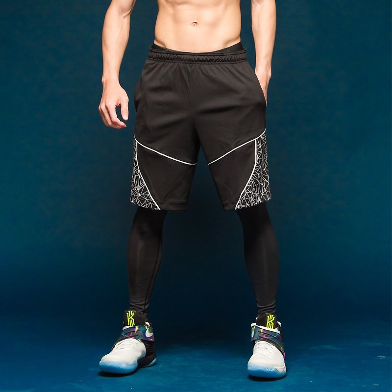 Force Saber 1 Airness hollow Training Shorts - Black Stars Stardust son - Men's Pants - Polyester 