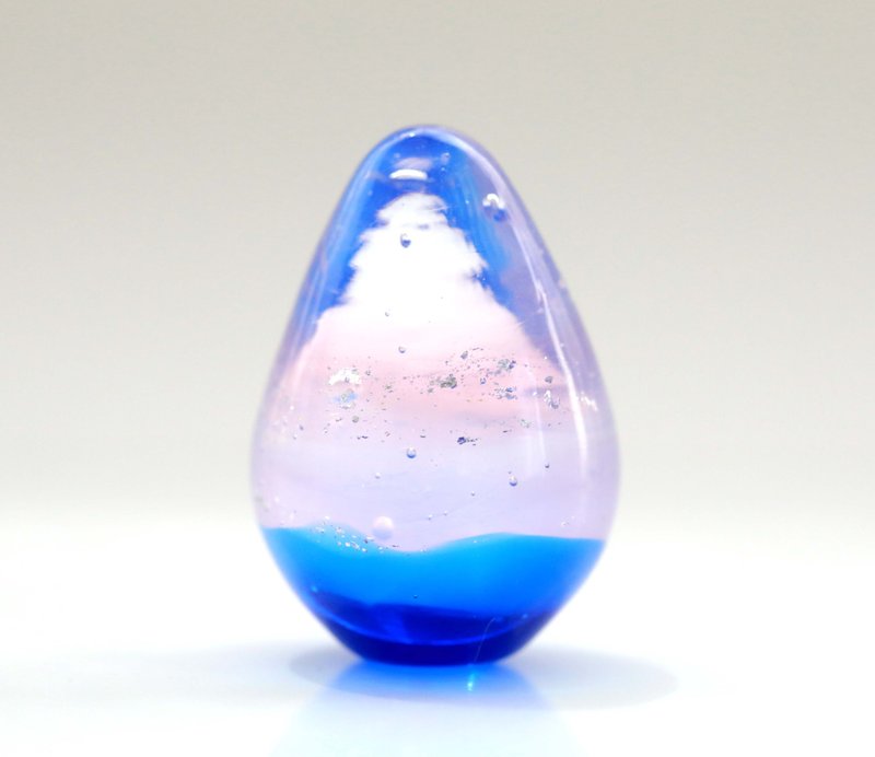 ガラスの雫のプチオブジェ / 夜桜の頃に - 擺飾/家飾品 - 玻璃 粉紅色