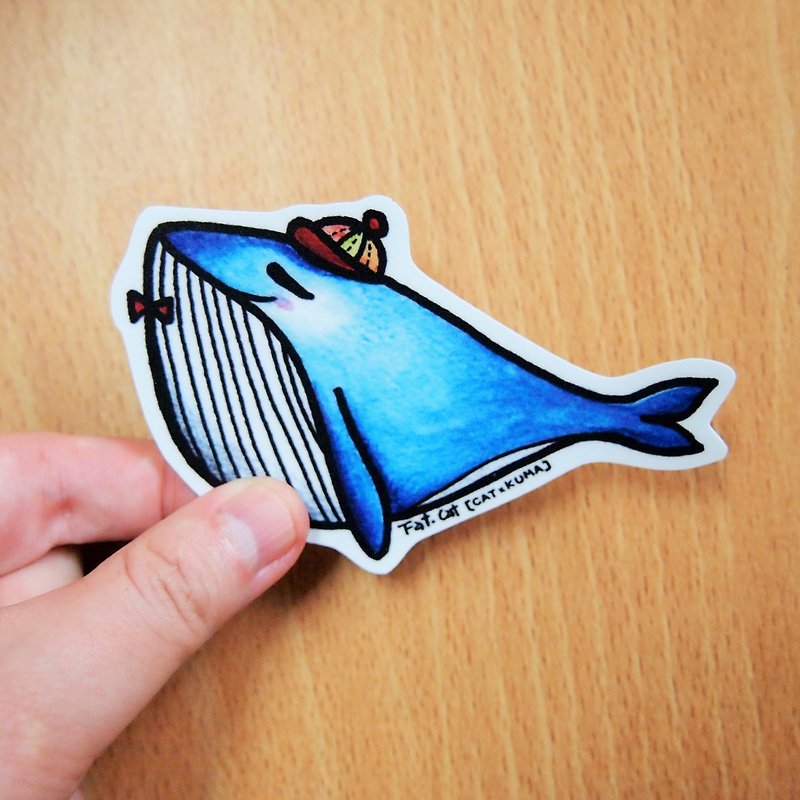 Waterproof Sticker-Whale - Stickers - Paper Multicolor