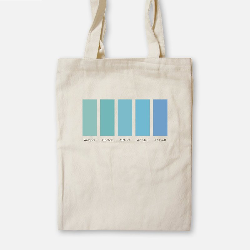 Tranquil sea that summer - painted canvas bag - Messenger Bags & Sling Bags - Cotton & Hemp White