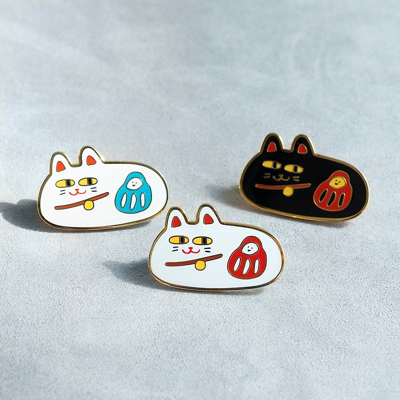 Lazy Cat Pin Pin - Brooches - Other Metals 