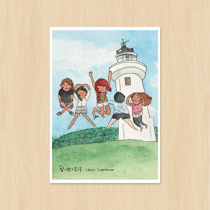 Orchid Island Lighthouse] [/ Orchid / dot postcard - การ์ด/โปสการ์ด - กระดาษ สีน้ำเงิน