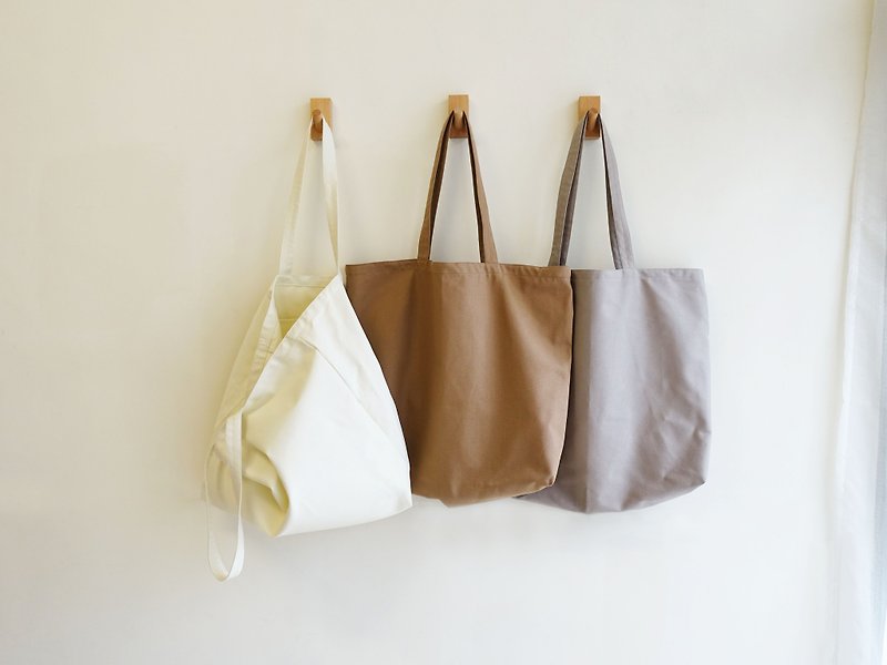 Soft series large-capacity one-shoulder canvas bag 4 colors - Messenger Bags & Sling Bags - Cotton & Hemp Multicolor