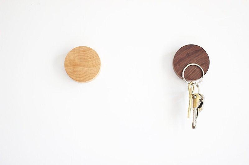原木磁鐵 鑰匙的家  MEMO磁鐵  MEMO 便利貼  迴紋針座  磁性原木收納座 - 裝飾/擺設  - 紙 咖啡色