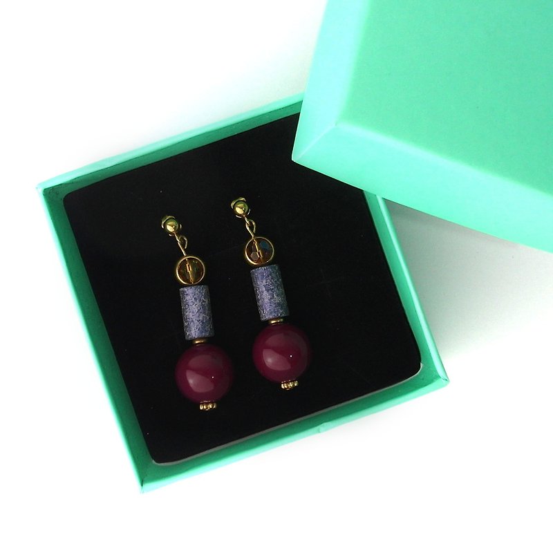 Waiting for the retro | earring Clip-On - Earrings & Clip-ons - Other Metals Purple