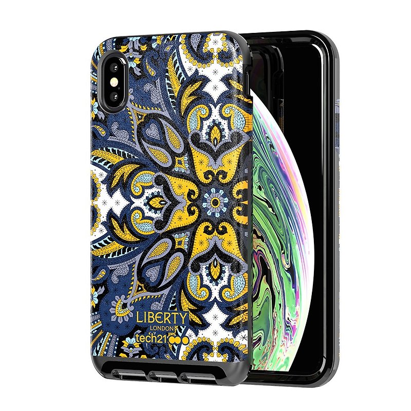 British Tech21 leather protective shell iphone Xs Max joint commemorative blue (5056234706213) - เคส/ซองมือถือ - หนังเทียม สีน้ำเงิน