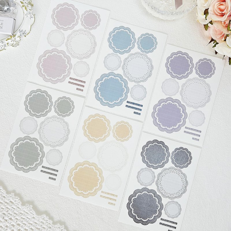 color doily sticker - Stickers - Other Materials 