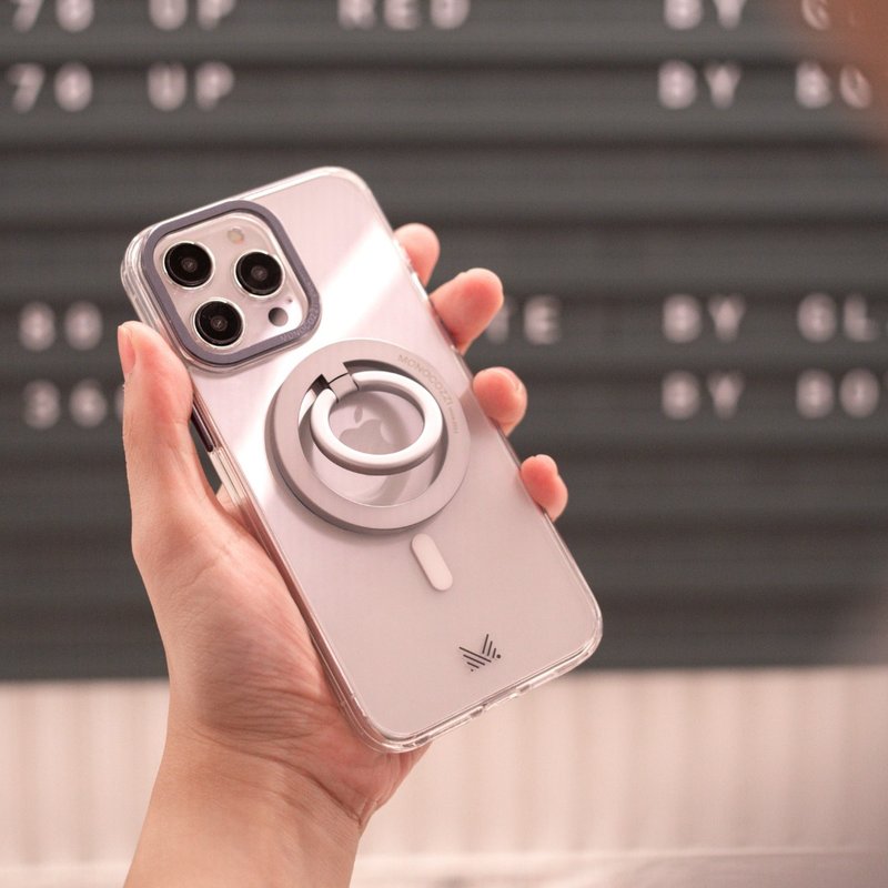 ESSENTIALS | iPhone 專用小型磁環把手支架 - 銀色 - 其他 - 其他金屬 銀色