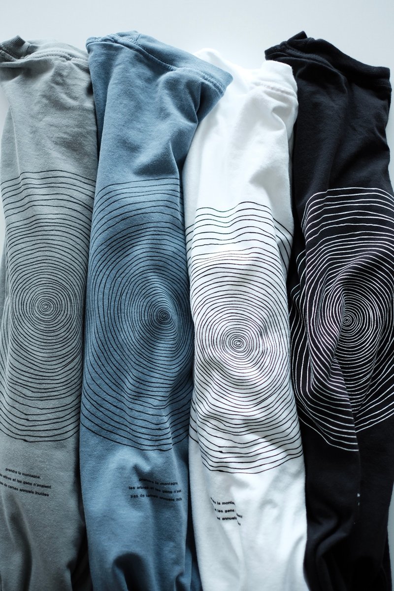 garment dye long sleeve t-shirt / unisex / BAUM - 帽T/大學T - 棉．麻 多色