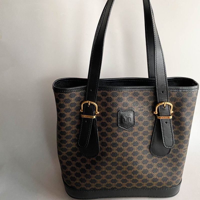 中古包Celine賽琳│Tote Bag│側揹包│單肩包│手提包│腋下包 - 側背包/斜背包 - 真皮 黑色