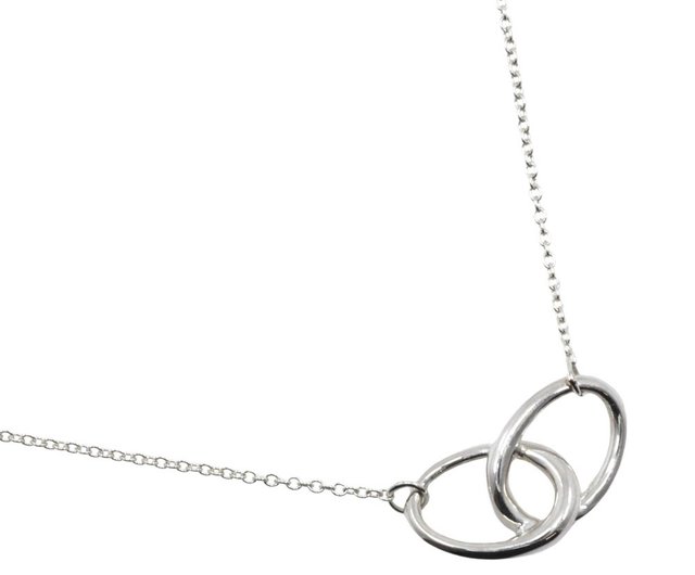 【美品】 ティファニー ダブルループ シルバー925 エルサ・ペレッティ TIFFANY&Co. ティファニー ネックレス ダブルループ エルサ