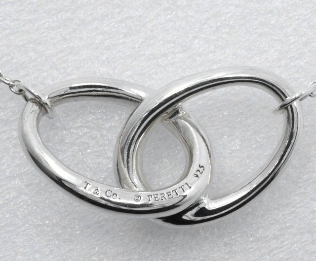 【美品】 ティファニー ダブルループ シルバー925 エルサ・ペレッティ TIFFANY&Co. ティファニー ネックレス ダブルループ エルサ