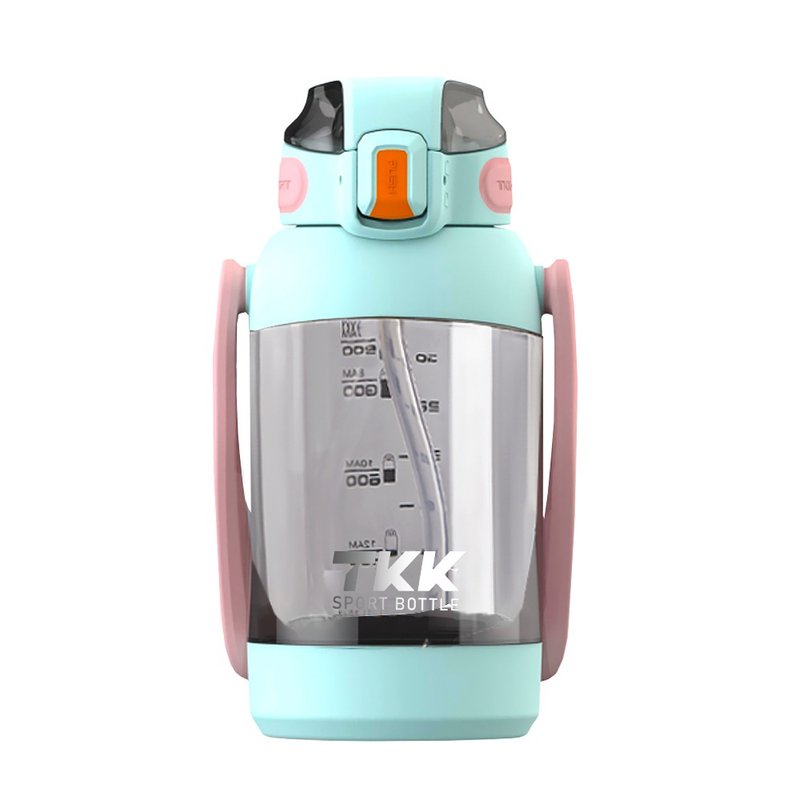 【TKK】美國進口Tritan獵鷹 手提+背帶 運動水壺1200ML-青海藍 - 水瓶/水壺 - 其他材質 藍色