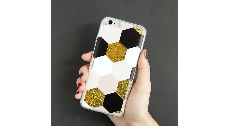 Everyone Firm - quicksand phone case - Black Crystal Fantasy (luxury gold)] - RD15 - Phone Cases - Plastic Gold