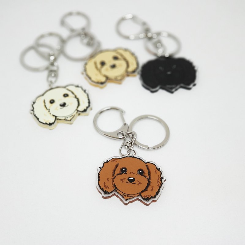 VIP self-made dog and cat multi-pattern double-sided Acrylic key ring / strap / tag - Other - Plastic Multicolor