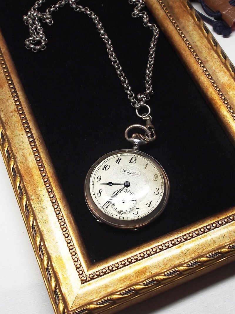 1950レインボースイスは、機械式懐中時計を刻まれました - ネックレス - 金属 多色