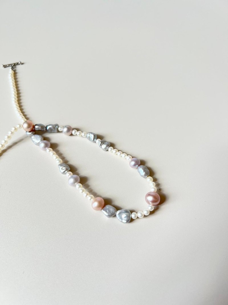 Blush Tone Freshwater Pearls Necklace - Necklaces - Pearl White