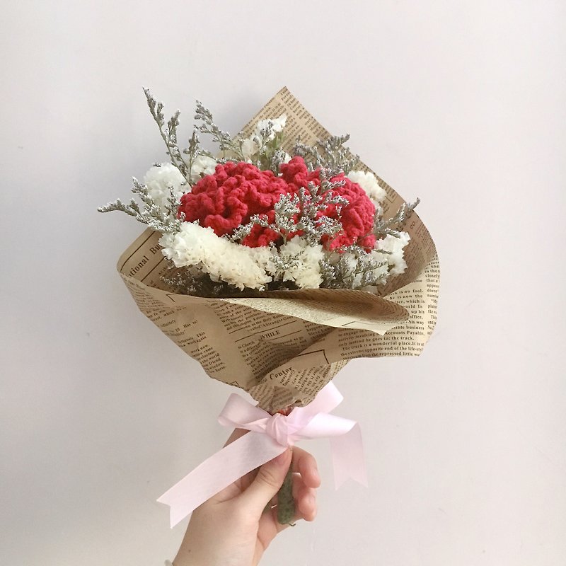 gift for Mother's Day - เข็มกลัด/ข้อมือดอกไม้ - วัสดุอื่นๆ สีแดง