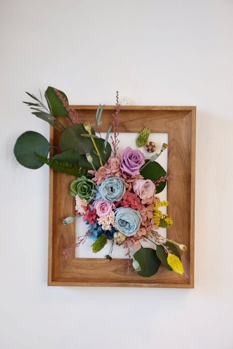 Preserved flower wall decoration table frame - ช่อดอกไม้แห้ง - พืช/ดอกไม้ 