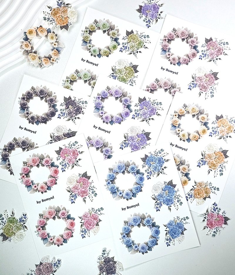 Floral Ensemble Decor - 便條紙/便利貼 - 紙 多色