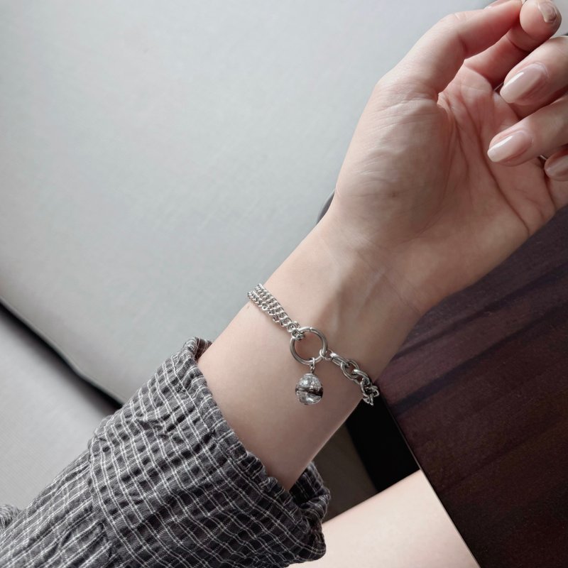 鈦鋼材質 不對稱的平衡 胎毛手鍊 - 嬰兒手鍊/飾品 - 不鏽鋼 
